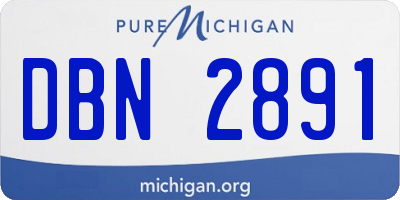 MI license plate DBN2891