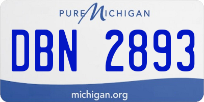 MI license plate DBN2893