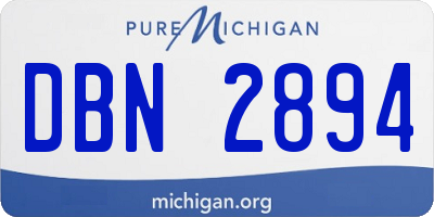 MI license plate DBN2894