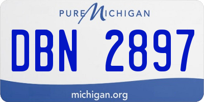 MI license plate DBN2897