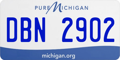 MI license plate DBN2902