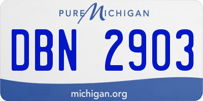 MI license plate DBN2903