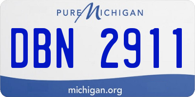 MI license plate DBN2911