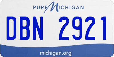 MI license plate DBN2921