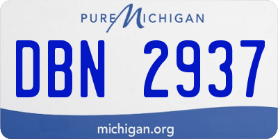 MI license plate DBN2937