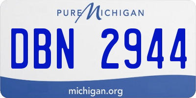 MI license plate DBN2944