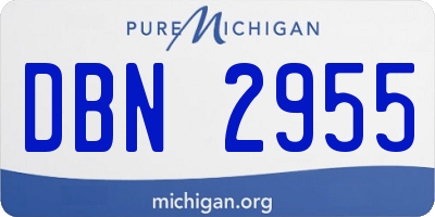 MI license plate DBN2955