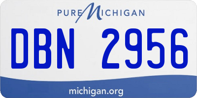 MI license plate DBN2956