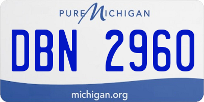 MI license plate DBN2960