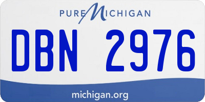 MI license plate DBN2976
