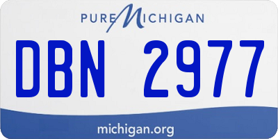 MI license plate DBN2977