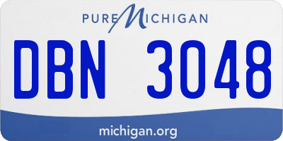 MI license plate DBN3048