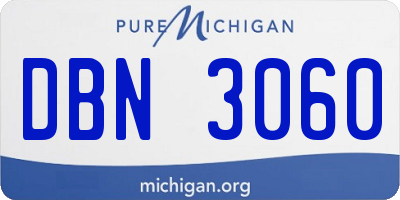 MI license plate DBN3060