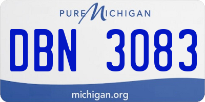 MI license plate DBN3083