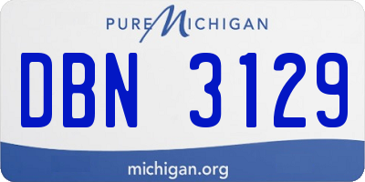MI license plate DBN3129