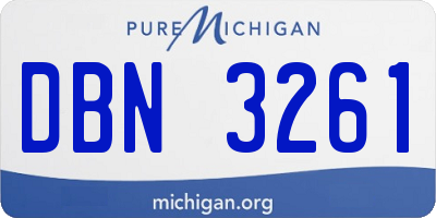 MI license plate DBN3261