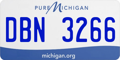 MI license plate DBN3266