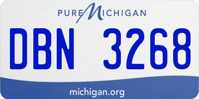 MI license plate DBN3268