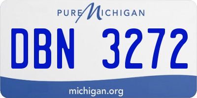 MI license plate DBN3272