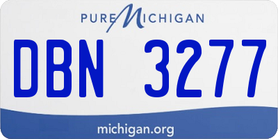 MI license plate DBN3277