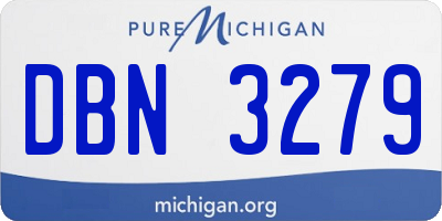 MI license plate DBN3279