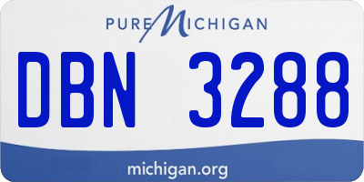 MI license plate DBN3288