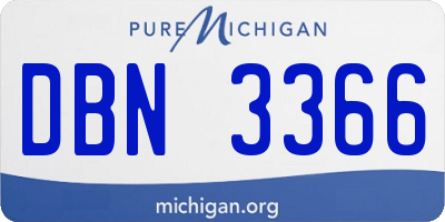 MI license plate DBN3366