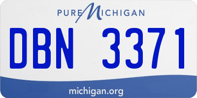 MI license plate DBN3371