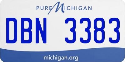 MI license plate DBN3383