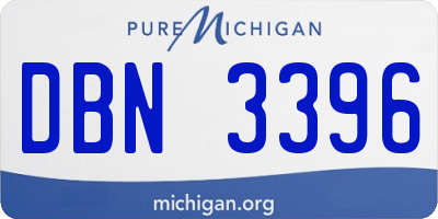 MI license plate DBN3396