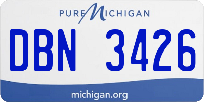MI license plate DBN3426