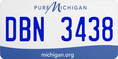 MI license plate DBN3438
