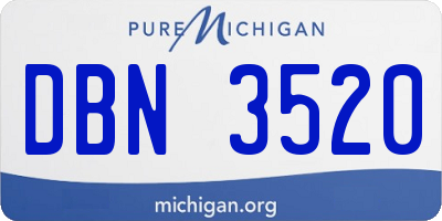 MI license plate DBN3520