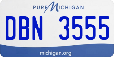 MI license plate DBN3555