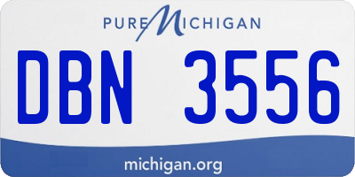 MI license plate DBN3556