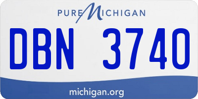 MI license plate DBN3740