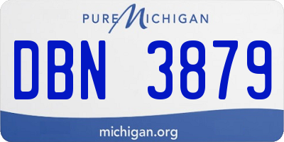 MI license plate DBN3879