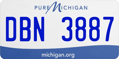 MI license plate DBN3887