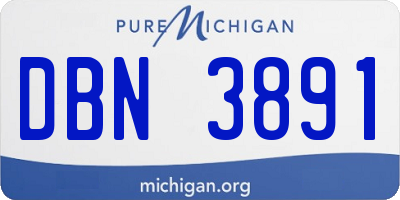 MI license plate DBN3891