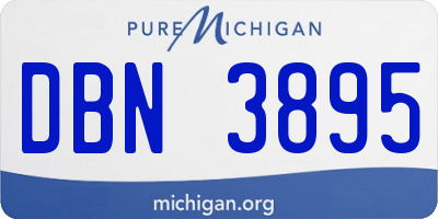MI license plate DBN3895
