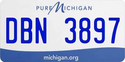 MI license plate DBN3897