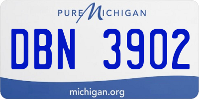 MI license plate DBN3902