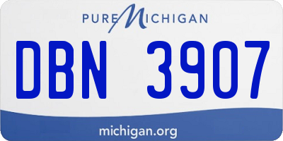 MI license plate DBN3907