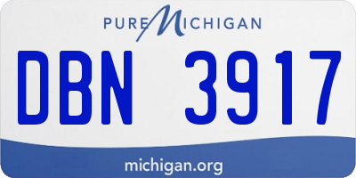 MI license plate DBN3917