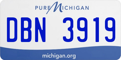 MI license plate DBN3919