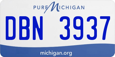 MI license plate DBN3937