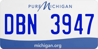 MI license plate DBN3947