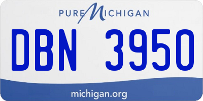 MI license plate DBN3950