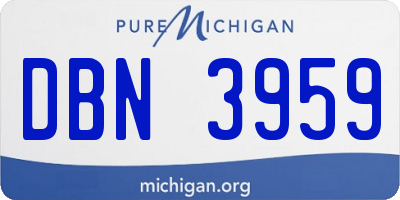 MI license plate DBN3959