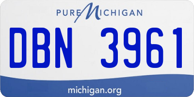 MI license plate DBN3961
